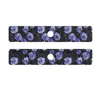 Tappetino in pietra diatomacea per lavello della cucina previene l'umidità, 2 tappetini drenanti per cucina e bagno, 76,2 x 13,7 cm, nero anemone artistico