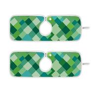 Tappetino in pietra essiccante per lavello da cucina assorbente appendibile 2 tappetini per bancone della cucina lavello paraspruzzi e protezioni 50 cm romboide turchese verde