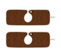 Tappetino in pietra essiccante per lavello da cucina assorbente appendibile 2 tappetini per lavello da cucina lavello paraspruzzi e protezioni 76,2 cm marrone venature del legno vintage