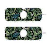 Tappetino in pietra essiccante per lavello da cucina, riutilizzabile e decorato, da appendere, confezione da 2 tappetini di scarico per cucina, cucina, bagno, 76 cm, margherita William Morris, blu