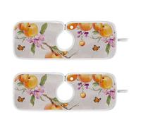 Tappetino in pietra per rubinetto per lavello da cucina, asciugatura rapida, appendibile, confezione da 2 tappetini intorno al lavello della cucina, previene l'accumulo di umidità, 50 cm, stile kawaii