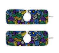 Tappetino in pietra secca per lavello da cucina riutilizzabile e decorato da appendere, confezione da 2 tappetini intorno al lavello della cucina Previene l'accumulo di umidità 37,9 cm, fiori