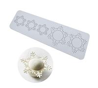 Tappetino in pizzo fondente in silicone, stampo per impronta artigianale in zucchero, torta commestibile, cucina molecolare, 5 fori Fiocco di neve grande e piccolo