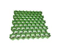 Tappetino in plastica verde per reti di vialetti, base capannone, sentieri, design paesaggistico, 4 griglie = 1 m² (spessore 5 cm, confezione da 12)