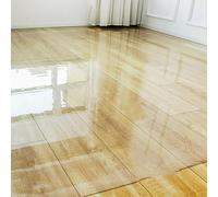 Tappetino in PVC trasparente, spessore 1,5 mm, protezione per sedie da ufficio e scrivanie, antiscivolo, 110 x 300 cm, ideale per pavimenti duri