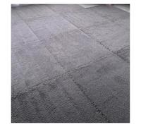 Tappetino in schiuma morbida, 12 pezzi extra large di peluche ad incastro, piastrelle morbide for tappeti, tappeto puzzle, tappetino da gioco con bordo(Gray,23.6x23.6 Inch)