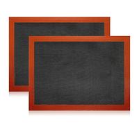 Tappetino in Silicone, 2 Pezzi, Antiaderente, Lavabile E Riutilizzabile, Resistente Al Calore, in Silicone Di Qualità Professionale, Adatto Per Pasticceria, Macaron, Torte, Biscotti (40 X 30 Cm)