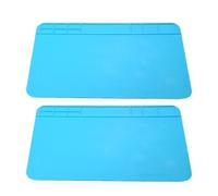 Tappetino in Silicone 2 Pezzi per Riparazioni Elettroniche, Griglia | Anticalore, Supporto Magnetico, per Tenere in Ordine le Viti nel Corso delle Riparazioni