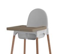 Tappetino in silicone compatibile con seggiolone Ikea | accessori adatti per seggiolone Antilop | inserto in silicone BabySteps impermeabile e antiscivolo per bambini (naturale)