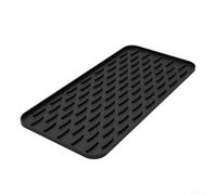 Tappetino in silicone con forma funzionale e perimetro rialzato per supportare il posizionamento della tazza e ridurre l'esposizione all'umidità (nero)