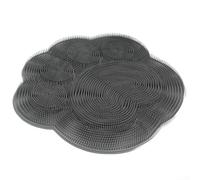 Tappetino in silicone con oltre 500 setole morbide per una pulizia efficace, il design a ventosa consente un posizionamento sicuro a parete o pavimento nella doccia (grigio)