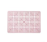 Tappetino in silicone con scarico cavo con resistenza al calore e antiscivolo, progettato per asciugare i piatti e proteggere i ripiani della cucina dal calore (rosa, 40 x 27 cm)
