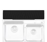 Tappetino in silicone paraspruzzi da cucina, 50 x 12 cm, tappetino scolapiatti pieghevole con design antiscivolo, accessorio per la raccolta 'acqua, tappetino da piano di lavoro con struttura