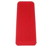 Tappetino in silicone per arricciacapelli resistente al calore, con sacchetto per piastra per capelli, strumento per capelli caldi, rosso