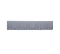 Tappetino in silicone per lavello da cucina, vassoio di drenaggio dell'acqua per proteggere i bordi, per bagno, lavanderia, organizer antiscivolo (grigio)