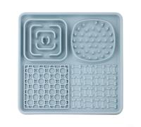 Tappetino in silicone per leccare cani e gatti, con ventosa per stabilità, favorisce abitudini alimentari sane (blu)