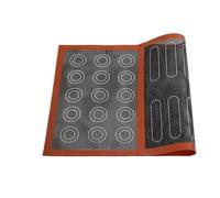 Tappetino in silicone per macaron Tappetino da forno in silicone microforato, grande, antiaderente, riutilizzabile, for biscotti/pane/macaron, accessori for la cottura(Black Large)