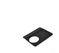 Tappetino in silicone per macchina da caffè, 28 x 23,5 cm, antiscivolo, resistente al calore, per utensili da espresso, tappetino flessibile per uso alimentare, per uso barista (nero)