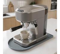 Tappetino in silicone per macchina da caffè De'Longhi Dedica Style, Philips Senseo Original Plus e Ninja Creami, 40 x 20 x 1,3 cm, grigio