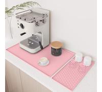 Tappetino in silicone per macchine da caffè di grandi dimensioni, pieghevole e antiscivolo, ideale da posizionare nel lavello della cucina e per asciugare le stoviglie