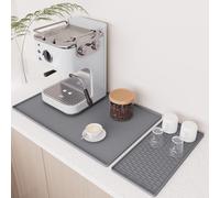 Tappetino in silicone per macchine da caffè di grandi dimensioni, pieghevole e antiscivolo, ideale da posizionare nel lavello della cucina e per asciugare le stoviglie