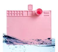 Tappetino in silicone per pittura: pad da disegno lavabile con incorporata e tazza d'acqua | Graffiti da donna riutilizzabile per progetti artistici per bambini, artigianato in argilla