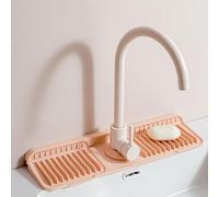 Tappetino in silicone per rubinetto, paraspruzzi pieghevole e antigoccia, protezione per piano di lavoro per lavello da cucina e bagno