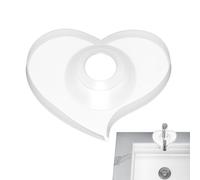 Tappetino in silicone per rubinetto per lavello, tappetini per lavello da cucina - Manica di deviazione in silicone,Tappetino di scarico per lavello a forma di cuore per protezione del