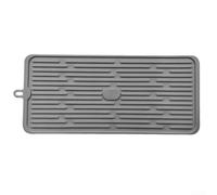 Tappetino in silicone per stazioni da caffè sagomato, per una maggiore stabilità sotto le macchine da caffè, protegge dai danni da calore e fuoriuscite di liquidi sul piano di lavoro (grigio)