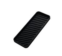 Tappetino in silicone per utensili per capelli, cuscinetto termico per ferro arricciacapelli, portasapone in spugna per lavello da cucina, supporto per piastra in ferro piatto resistente al (nero)