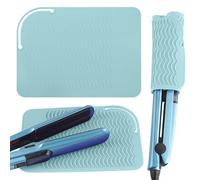 Tappetino in silicone resistente al calore per ferro da stiro, portatile, da viaggio, per arricciacapelli, piastre e strumenti per acconciature a caldo (verde)