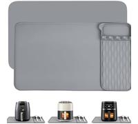 Tappetino in silicone resistente al calore per piano di lavoro per friggitrice ad aria, con supporto per pentole, progettato per proteggere le superfici dal calore durante la cottura, la cottura e la