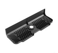 Tappetino in silicone riutilizzabile per paraspruzzi per rubinetto della cucina e lavandino del bagno, dimensioni 45 cm x 14 cm e consistenza morbida (nero)