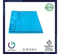 TAPPETINO IN SILICONE TERMICO ANTISTATICO RESISTENTE COLORE BLU S-180 - 35X55