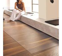 Tappetino in vinile trasparente e moquette, spessore 2 mm, larghezza 70-90 cm, lunghezza 100-280 cm, multiuso, in plastica trasparente, tagliabile, anti-ossidazione