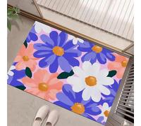 Tappetino Ingresso Interno Medioevo E Moderno 60x90 cm, Zerbino Ingresso Casa Floreale In Stile Retrò Zerbini di Benvenuto Assorbente Tappeto Antiscivolo Lavabile per Casa Porta, Corridoio, Blu