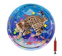 Tappetino interattivo per gatti con gonfiatore, 50 x 50 cm, pieghevole, rinfrescante, sensoriale, per esercizi di caccia e attività all'aperto, accessorio per animali domestici