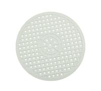 Tappetino isolante in gomma antiscivolo per lavello, tappetino per asciugare i piatti, resistente al calore, per piano di lavoro, bianco, 31,4 x 26,1 cm (bianco rotondo)