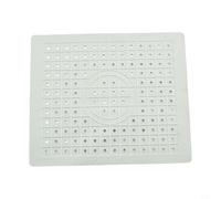 Tappetino isolante in gomma per lavello con design antiscivolo, per tenere stoviglie e proteggere le superfici (rettangolo bianco)