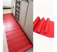 Tappetino Isolante In Gomma Tappetino isolante in gomma per sottostazioni, tappetino resistente all'olio per la distribuzione di energia e lavori pubblica utilità(Red,5mx1.2m (197inx47in))