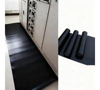 Tappetino Isolante In Gomma Tappetino isolante in gomma per sottostazioni, tappetino resistente all'olio per la distribuzione di energia e lavori pubblica utilità(Black,10mx1m (394inx39in))