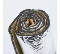 Tappetino isolante insonorizzante per auto, 100 x 40 cm, spessore 5 mm, in schiuma a celle chiuse, per riduzione del rumore, con foglio di alluminio e gomma (40 x 100 cm, 5 mm)