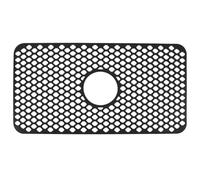 Tappetino isolante per lavello grande cavo in silicone premium antiscivolo Protezione per lavello da per vetreria fragile Lavelli in ceramica in acciaio inossidabile 63x33 cm (Nera)