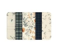 Tappetino lavabile per interni con illustrazioni Zen, zerbino in stile vintage con colori vivaci, lavabile e facile da pulire, con granuli antiscivolo, moquette per interni per soggiorno, studio, 20x3