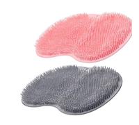 Tappetino lavapiedi per doccia, tappetino doccia esfoliante per scrubber per la schiena, ventosa antiscivolo montata a parete per la pulizia di uomini e donne (colori casuali) Mixed colors 4pz