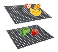 Tappetino Lavello Cucina 2 pezzi Tappetino Protettivo per Lavello da Cucina Tagliabile Tappetini Lavello Tappetino per lavello in PVC Antigraffio Drenaggio Rapido 30 x 40cm (Nero)