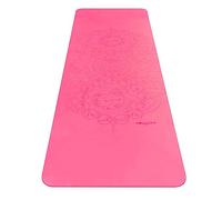 Tappetino leggero per yoga e pilates Soul Mates per adulti, antiscivolo, in TPE ecologico, pieghevole, per ginnastica, fitness ed esercizi, palestra e casa (spessore 6 cm e peso 350 g), colore rosa.