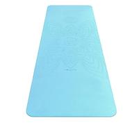 Tappetino leggero per yoga e pilates Soul Mates per adulti, antiscivolo, in TPE ecologico, pieghevole, per ginnastica, fitness ed esercizi, palestra e casa (spessore 6 cm e peso 350 g), colore blu.