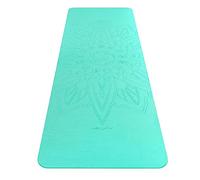Tappetino leggero per yoga e pilates Soul Mates per adulti, antiscivolo, in TPE ecologico, pieghevole, per ginnastica, fitness ed esercizi, palestra e casa (spessore 6 cm e peso 350 g), colour verde