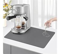 Tappetino macchina caffe 40x30cm, scolapiatti da cucina assorbente, tappeto lavandino, tappetino scolapiatti da cucina (Grigio S)